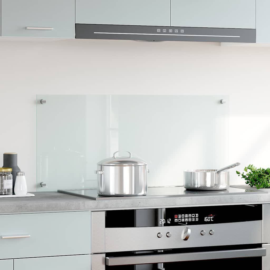 vidaXL Kitchen Backsplash Transparent 90 x 40 cm Tempered Glass