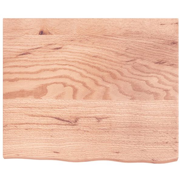 vidaXL Table Top Light Brown 60x50x(2-4) cm Treated Solid Wood Oak