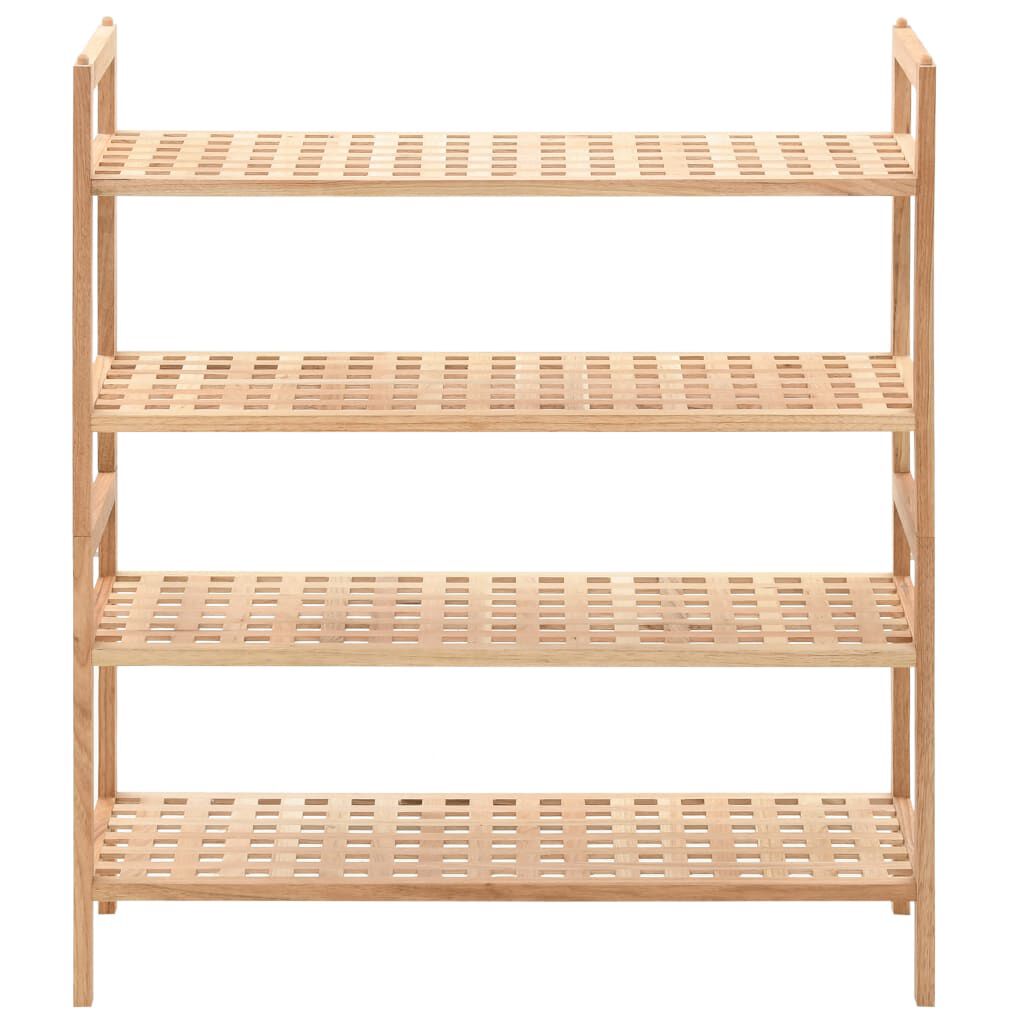 vidaXL Shoe Rack Solid Walnut Wood 69x26x81 cm