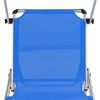 vidaXL Folding Sun Lounger with Roof Aluminium and Textilene Blue