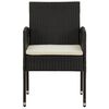 vidaXL 5 Piece Outdoor Dining Set Poly Rattan Black