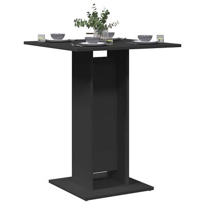 vidaXL Bistro Table Black 60x60x75 cm Engineered Wood, black vidaXL Bistro Table Black 60x60x75 cm Engineered Wood
