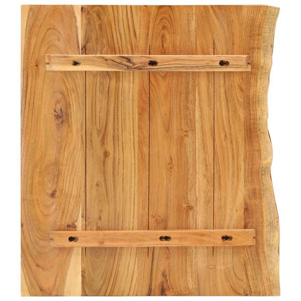 vidaXL Bathroom Vanity Top Solid Acacia Wood 58x52x3.8 cm