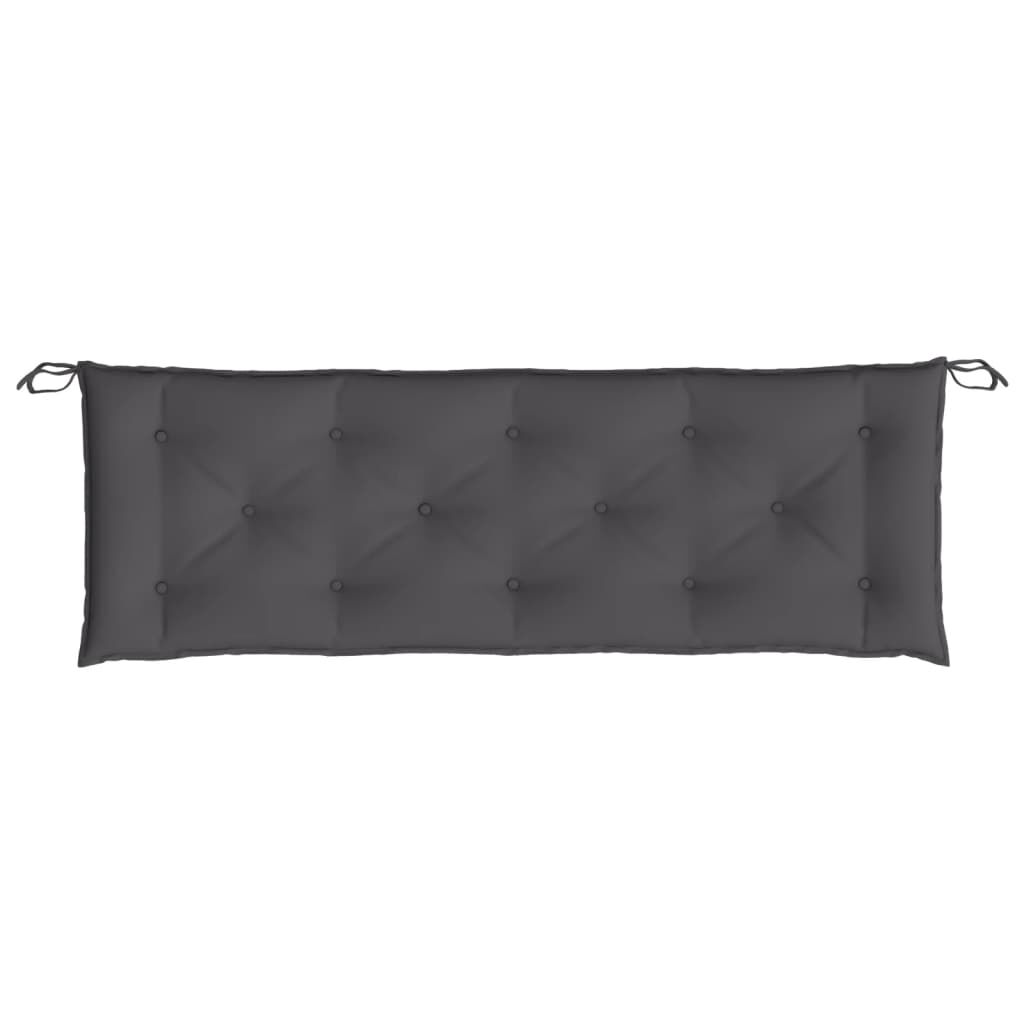 vidaXL Garden Bench Cushions 2pcs Anthracite 150x50x7cm Oxford Fabric
