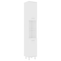 vidaXL Bathroom Cabinet White 30x30x179 cm Engineered Wood, white vidaXL Bathroom Cabinet White 30x30x179 cm Engineered Wood