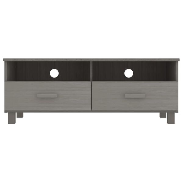 vidaXL TV Cabinet HAMAR Light Grey 106x40x40 cm Solid Wood Pine