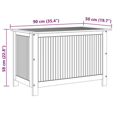 vidaXL Garden Storage Box 90x50x58 cm Solid Acacia Wood,  vidaXL Garden Storage Box 90x50x58 cm Solid Acacia Wood