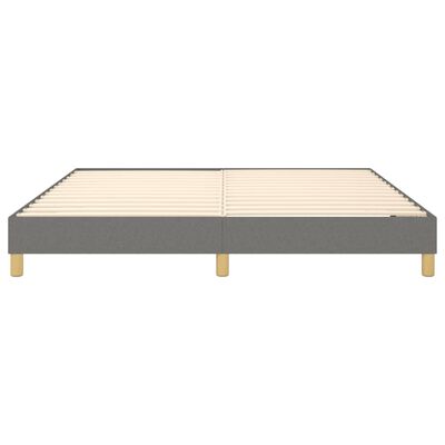 vidaXL Bed Frame without Mattress Dark Grey 180x200 cm Super King Fabric