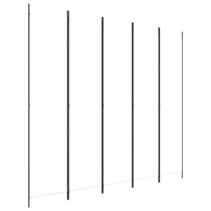 vidaXL 5-Panel Room Divider White 250x220 cm Fabric