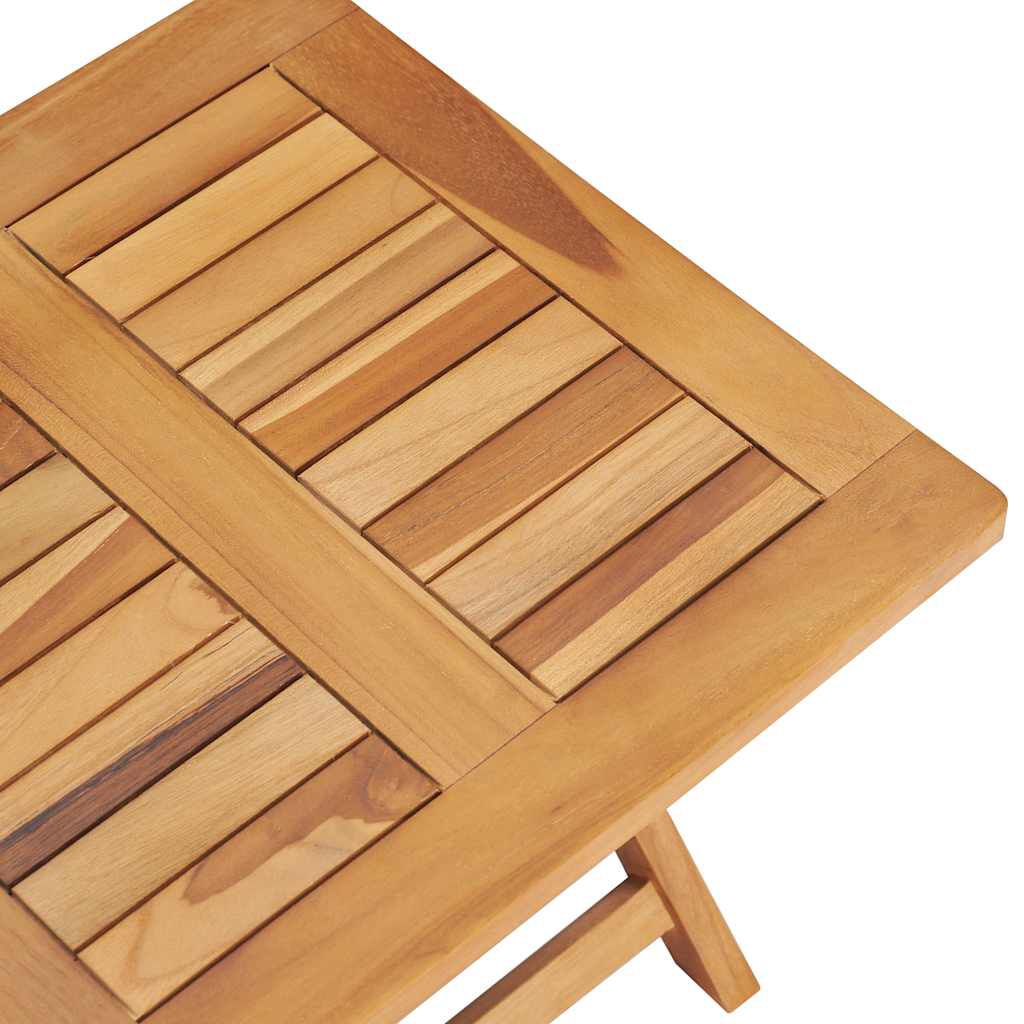 vidaXL Sun Loungers 2 pcs with Table Solid Teak Wood