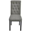 vidaXL Dining Chairs 2 pcs Light Grey Fabric
