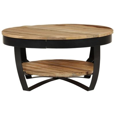 vidaXL Coffee Table Solid Rough Mango Wood 65x32 cm,  vidaXL Coffee Table Solid Rough Mango Wood 65x32 cm