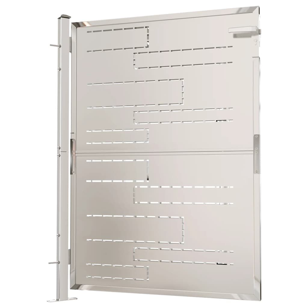 vidaXL Garden Gate 100x125 cm Stainless Steel