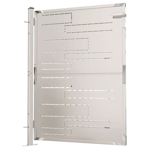vidaXL Garden Gate 100x120 cm Stainless Steel