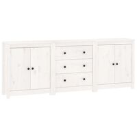vidaXL Sideboard White 210x35x80 cm Solid Wood Pine, white vidaXL Sideboard White 210x35x80 cm Solid Wood Pine