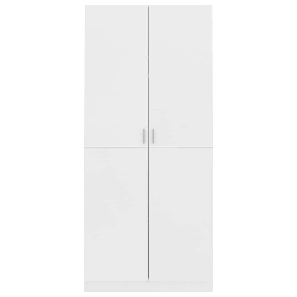 vidaXL Wardrobe White 90x52x200 cm Engineered Wood