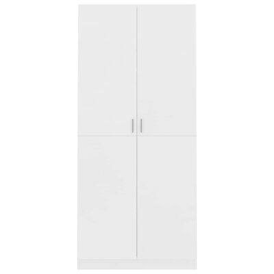 vidaXL Wardrobe White 90x52x200 cm Engineered Wood, white vidaXL Wardrobe White 90x52x200 cm Engineered Wood