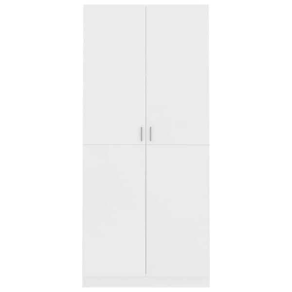 vidaXL Wardrobe White 90x52x200 cm Engineered Wood