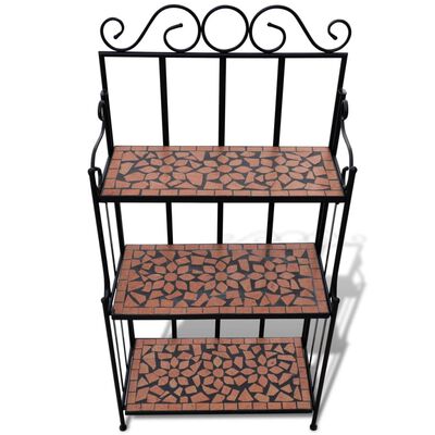 Plant Stand Plant Display Terracotta Colour Mosaic Pattern, terracotta Plant Stand Plant Display Terracotta Colour Mosaic Pattern