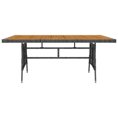 vidaXL 9 Piece Outdoor Dining Set Poly Rattan Grey, grey vidaXL 9 Piece Outdoor Dining Set Poly Rattan Grey