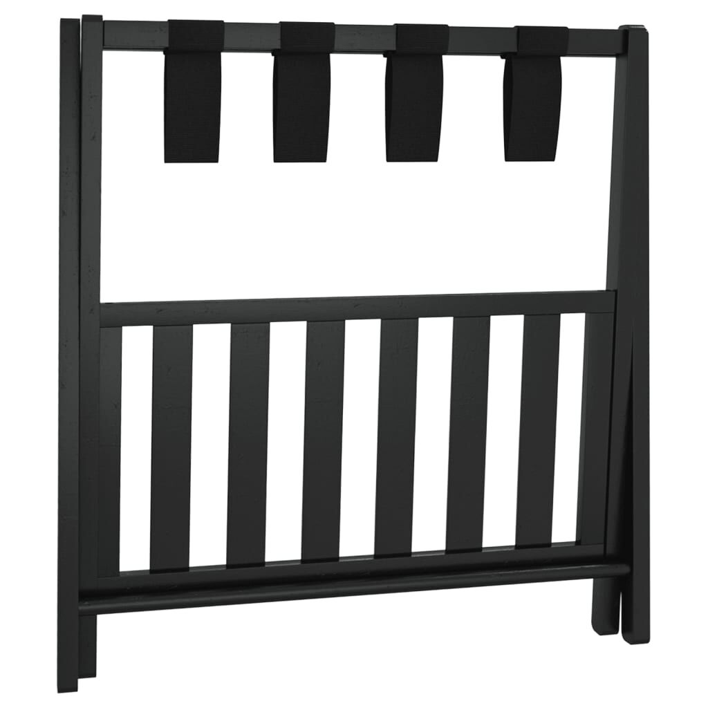 vidaXL Luggage Rack Black 68x38x58 cm Bamboo