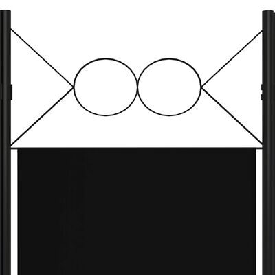 vidaXL 3-Panel Room Divider Black 120x180 cm, black vidaXL 3-Panel Room Divider Black 120x180 cm