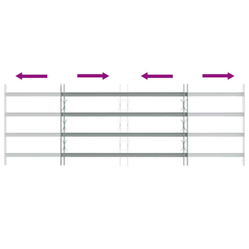 Adjustable Security Grille for Windows with 4 Crossbars 1000-1500 mm