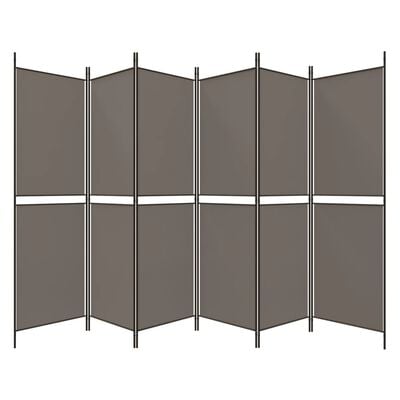 vidaXL 6-Panel Room Divider Anthracite 300x220 cm Fabric