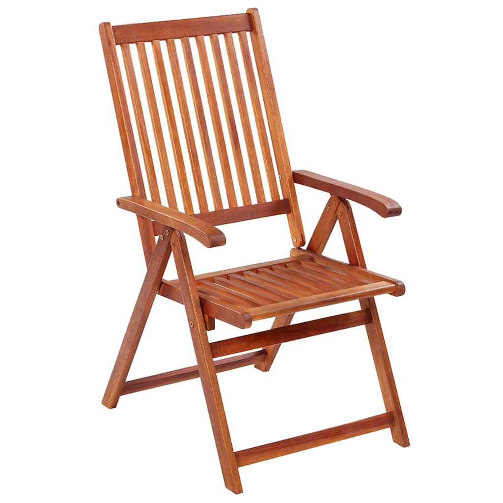 vidaXL Folding Garden Chairs 2 pcs Solid Acacia Wood Brown