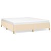 vidaXL Bed Frame without Mattress Cream 180x200 cm Super King Fabric