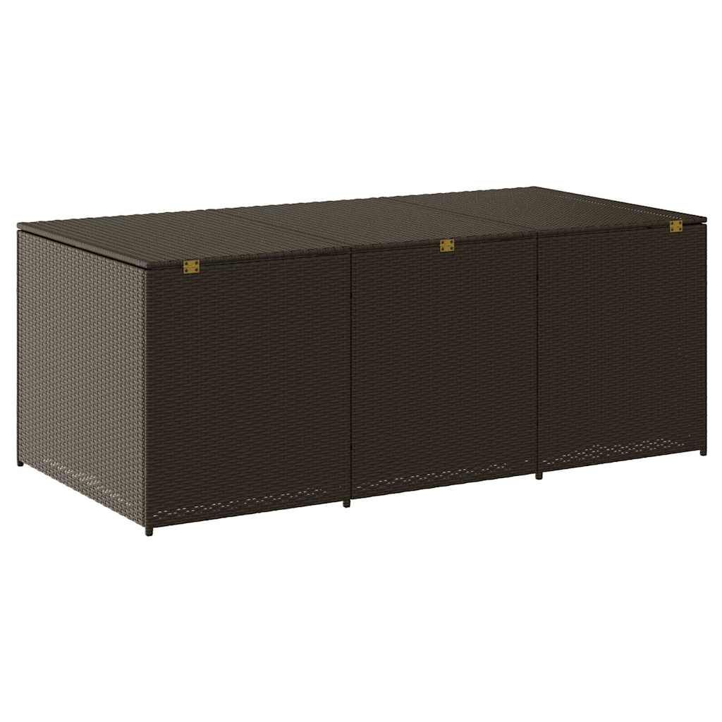 vidaXL Garden Storage Box Poly Rattan 180x90x70 cm Brown