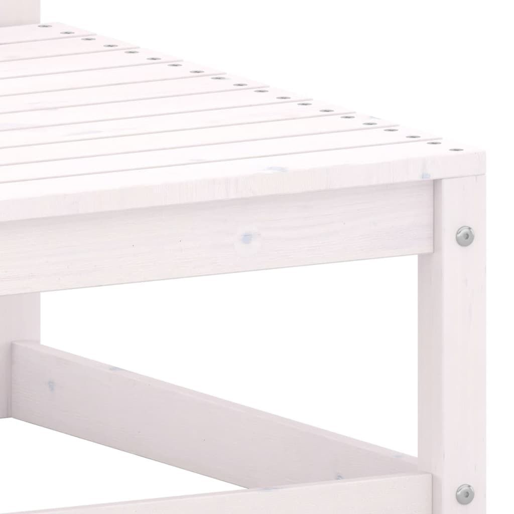vidaXL Garden Middle Sofas 3 pcs White Solid Wood Pine