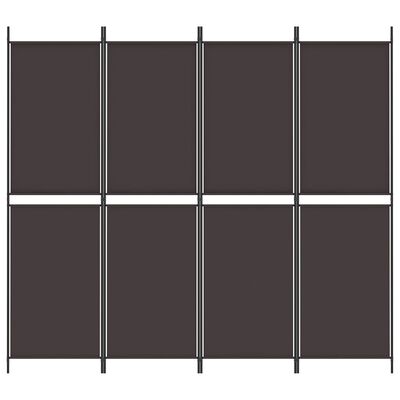 vidaXL 4-Panel Room Divider Brown 200x180 cm Fabric, brown vidaXL 4-Panel Room Divider Brown 200x180 cm Fabric