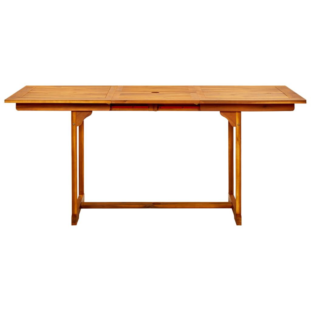 vidaXL Garden Dining Table (120-170)x80x75 cm Solid Acacia Wood