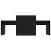 vidaXL Coffee Table Set Black 100x48x40 cm Engineered Wood