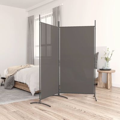 vidaXL 2-Panel Room Divider Anthracite 175x180 cm Fabric, anthracite vidaXL 2-Panel Room Divider Anthracite 175x180 cm Fabric