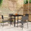 vidaXL 5 Piece Garden Dining Set Grey