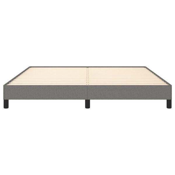 vidaXL Bed Frame without Mattress Dark Grey 183x203 cm King Fabric
