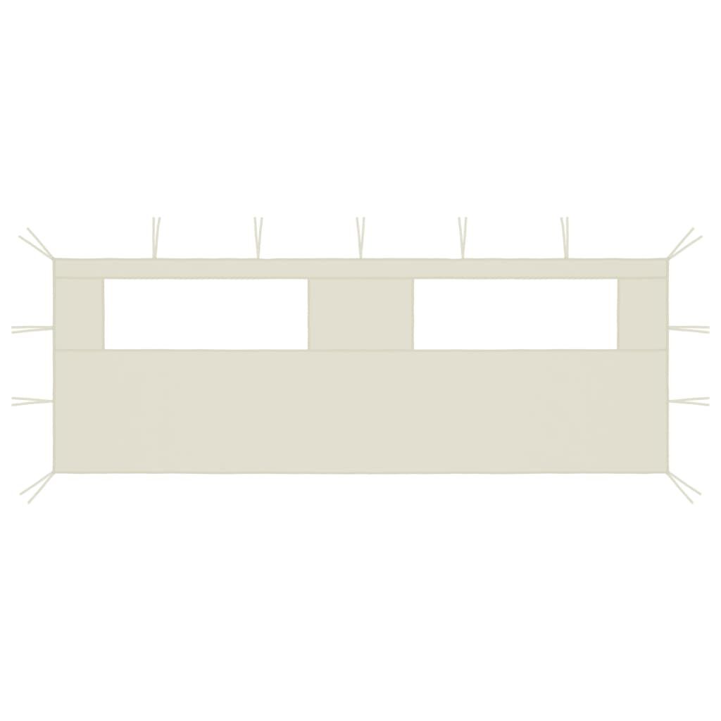 vidaXL Gazebo Sidewall with Windows 6x2 m Cream
