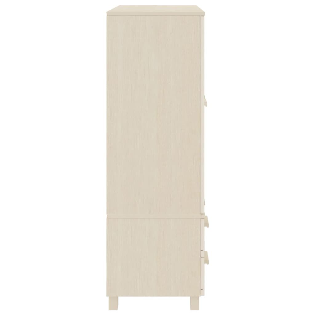 vidaXL Wardrobe HAMAR Honey Brown 99x45x137 cm Solid Wood Pine