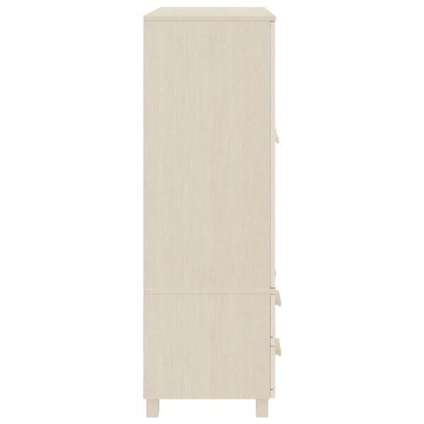 vidaXL Wardrobe HAMAR Honey Brown 99x45x137 cm Solid Wood Pine