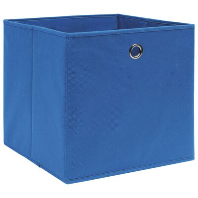 vidaXL Storage Boxes 10 pcs Non-woven Fabric 28x28x28 cm Blue