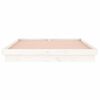 vidaXL LED Bed Frame without Mattress White 120x200 cm Solid Wood