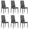 vidaXL Dining Chairs 6 pcs Light Grey Fabric
