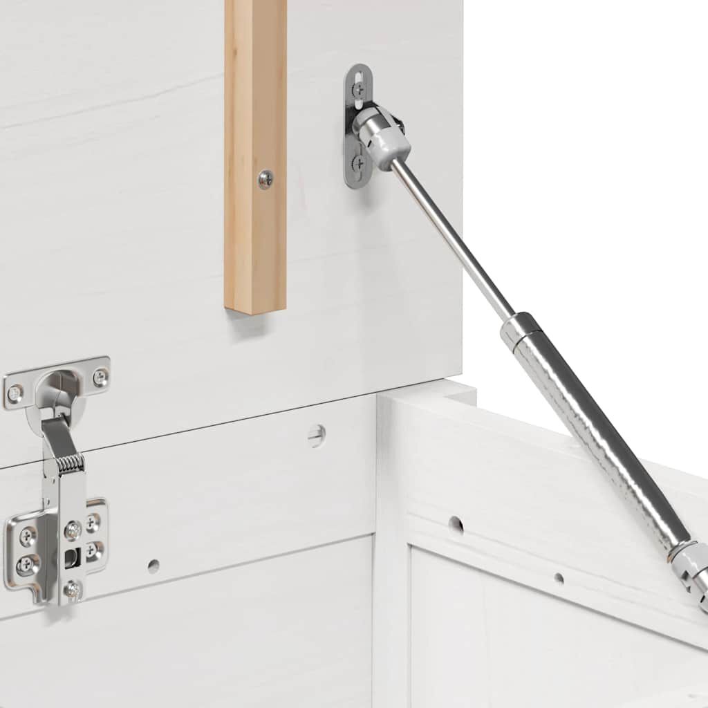 vidaXL Storage Box White 80x40x45.5 cm Solid Wood Pine