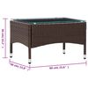 vidaXL 2 Piece Garden Lounge Set with Cushion Poly Rattan Brown