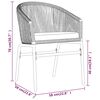 vidaXL 3 Piece Garden Dining Set Grey