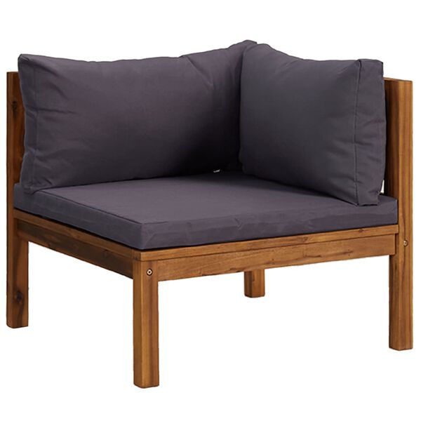 vidaXL 9 Piece Garden Lounge Set with Cushion Solid Acacia Wood