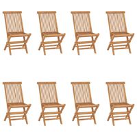 vidaXL Folding Garden Chairs 8 pcs Solid Teak Wood,  vidaXL Folding Garden Chairs 8 pcs Solid Teak Wood