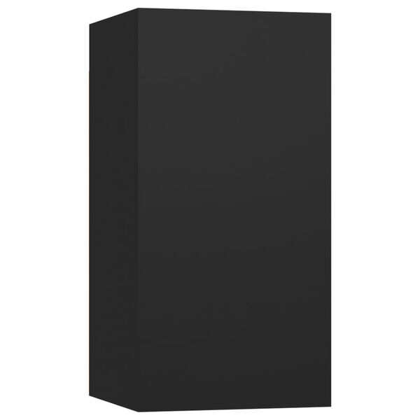 vidaXL TV Cabinets 4 pcs Black 30.5x30x60 cm Engineered Wood